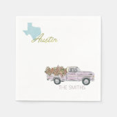 austin texas Hochzeit Serviette (Vorderseite)