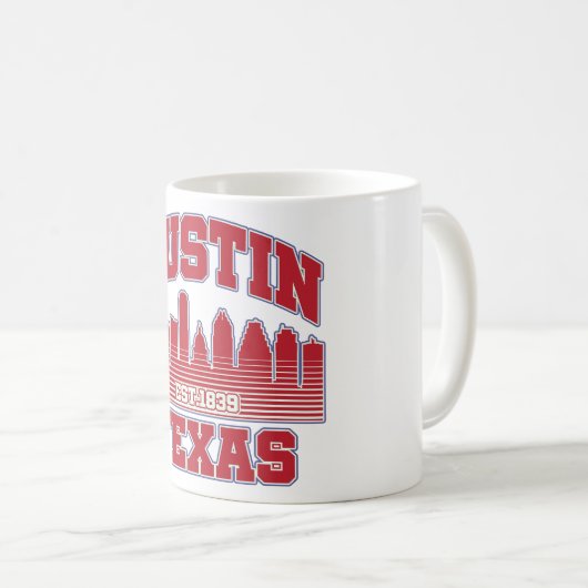 Austin, Texas Kaffeetasse (VorderseiteRechts)