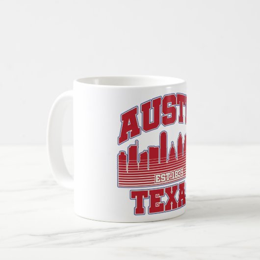 Austin, Texas Kaffeetasse (Vorderseite Links)
