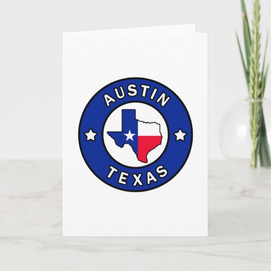Austin Texas Karte (Vorderseite)