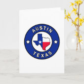 Austin Texas Karte (Gelbe Blume)