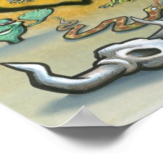 Austin TEXAS Karte Poster (Ecke)