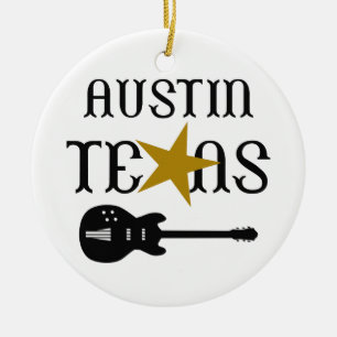 Austin Texas Keramik Ornament