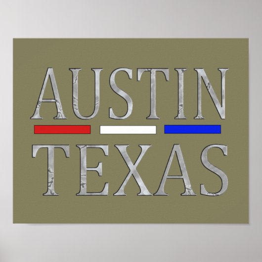 Austin Texas - Kunstdruck Poster (Vorne)