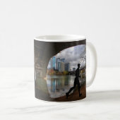 Austin Texas Lady Bird Lake Trail Runner Kaffeetasse (VorderseiteRechts)