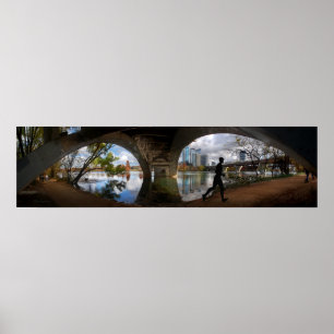 Austin Texas Ladybird Lake Trail Runner Poster