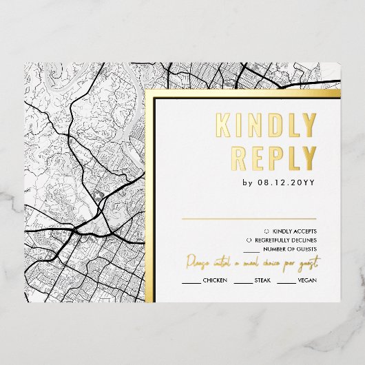 Austin, Texas Liebe Locator | UAWG Antwort Folie Einladungspostkarte (Vorderseite)