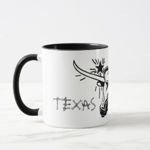 Austin Texas Longhorn Keramik Tasse