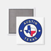Austin Texas Magnet (Vorderseite/Rückseite)