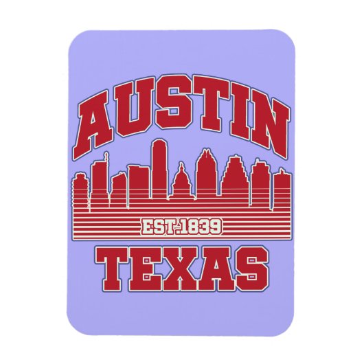 Austin, Texas Magnet (Vertikal)