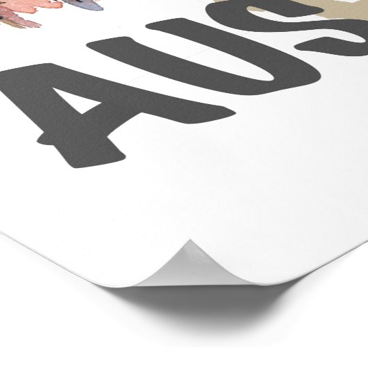 Austin Texas Map Poster (Ecke)