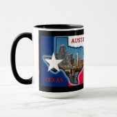 Austin, Texas mit Flaggenfarben, Tasse (Links)
