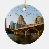Austin, Texas mit Fledermäuse Keramik Ornament (Vorne)