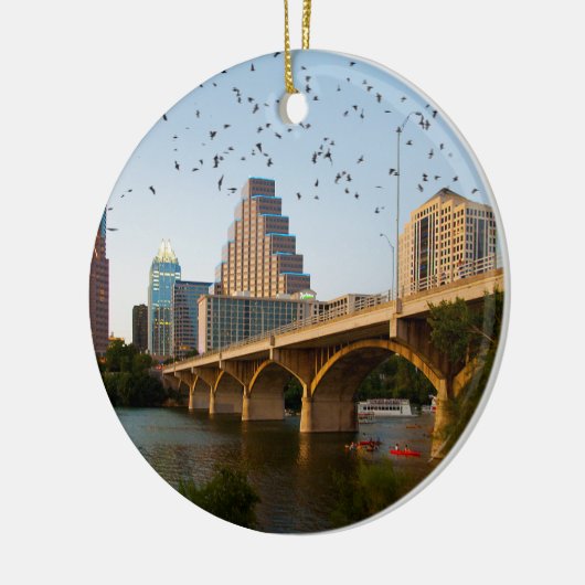 Austin, Texas mit Fledermäuse Keramik Ornament (Links)