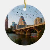 Austin, Texas mit Fledermäusen Keramik Ornament (Vorne)