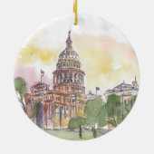 Austin Texas mit Hauptstadt Keramik Ornament (Hinten)