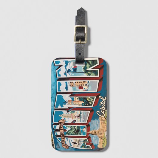 Austin Texas Mural Wall Gepäckanhänger (Vorderseite Vertikal)