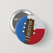 Austin Texas - Musik-Hauptstadt der Welt - Knopf Button (Vorne & Hinten)