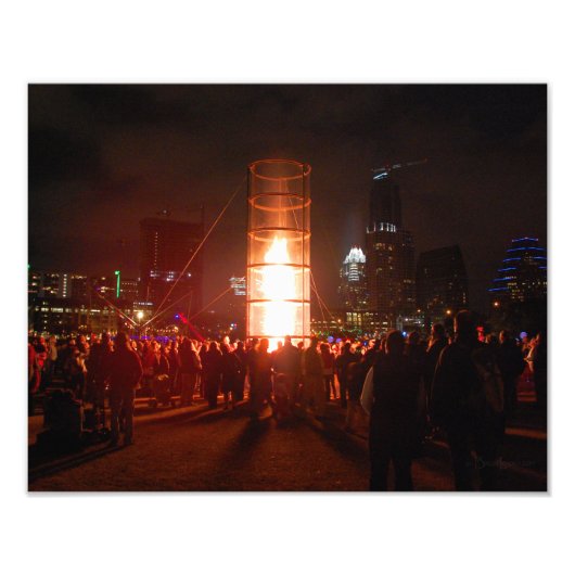 Austin Texas New Years Fire Fotodruck (Vorne)