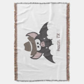 Austin Texas Niedlich Cartoon Cowboy Bat Decke (Vorderseite Vertikal)