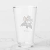 Austin Texas Niedlich Cartoon Cowboy Bat Glas (Rückseite)