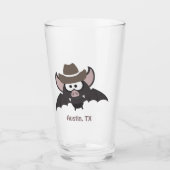 Austin Texas Niedlich Cartoon Cowboy Bat Glas (Vorderseite)