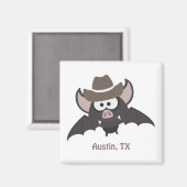Austin Texas Niedlich Cartoon Cowboy Bat Magnet (Vorderseite/Rückseite)