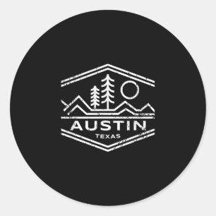 Austin Texas Ohrs Austin TX Outdoors Hiking Runder Aufkleber