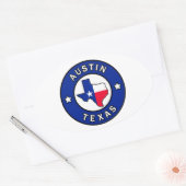 Austin Texas Ovaler Aufkleber (Umschlag)