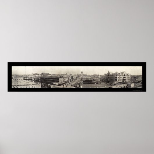 Austin, Texas Panorama Foto 1910 Poster (Vorne)