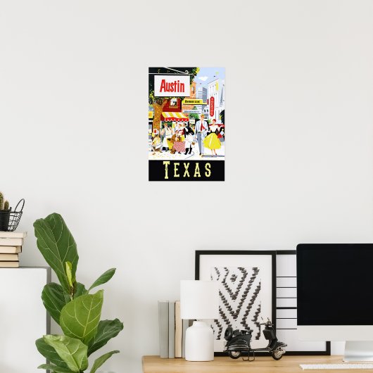 Austin, Texas Poster (Heimbüro)