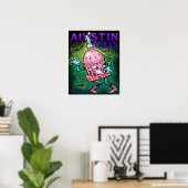 Austin Texas Poster (Heimbüro)