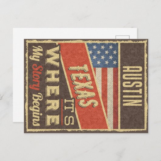 Austin Texas Postkarte (Vorne/Hinten)