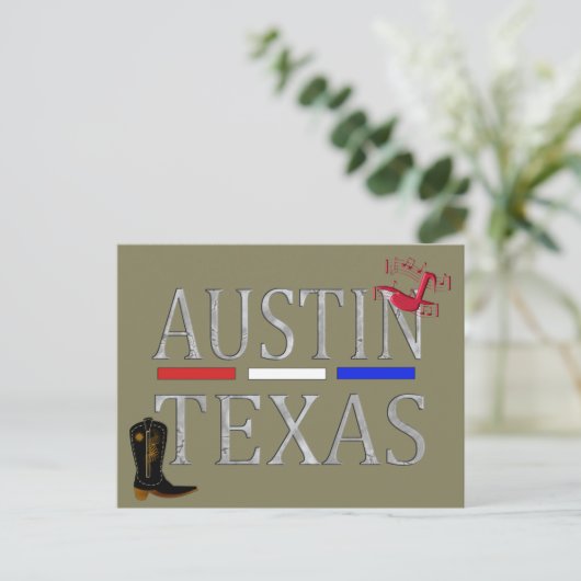 Austin Texas - Postkarte (Stehend Vorderseite)