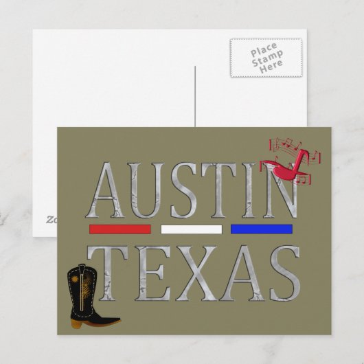 Austin Texas - Postkarte (Vorne/Hinten)