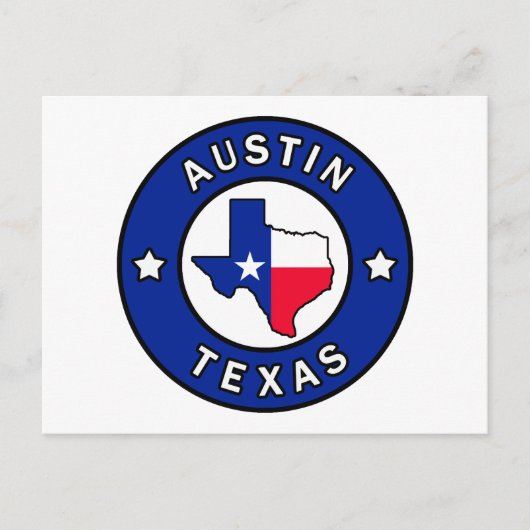 Austin Texas Postkarte (Vorderseite)
