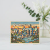 Austin Texas Reise Postkarte (Stehend Vorderseite)