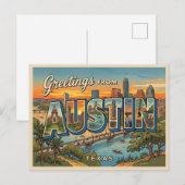 Austin Texas Reise Postkarte (Vorne/Hinten)