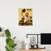 Austin, Texas Reiseplakat Poster (Heimbüro)
