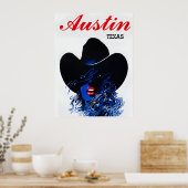 Austin, Texas Reiseplakat Poster (Küche)