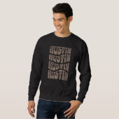 Austin Texas Retro 60er 70er Style gestört Sweatshirt (Vorne ganz)