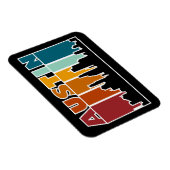 Austin Texas Retro Sunset Cityscape Magnet (Rechte Seite)