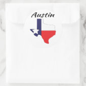 Austin - Texas Runder Aufkleber (Tasche)