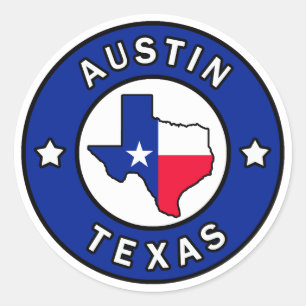 Austin Texas Runder Aufkleber