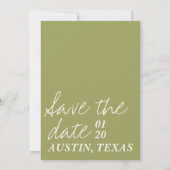 Austin, Texas Save the Date mit Zeichnungen Einladung (Rückseite)