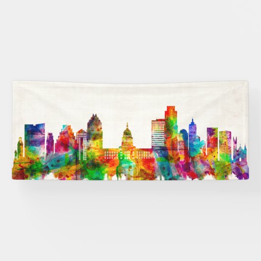 Austin Texas Skyline Banner (Horizontal)