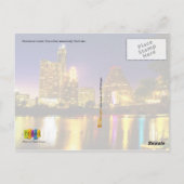 Austin, Texas Skyline bei Nacht Postkarte (Rückseite)