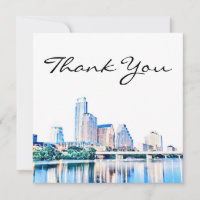 Austin Texas Skyline Danke Karte