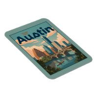Austin Texas Skyline Flussufer Postkarte