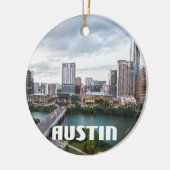 Austin, Texas Skyline-Foto Keramik Ornament (Links)
